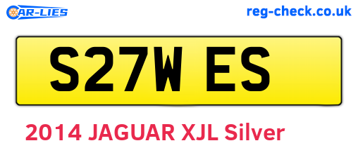 S27WES are the vehicle registration plates.
