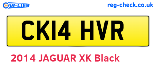 CK14HVR are the vehicle registration plates.