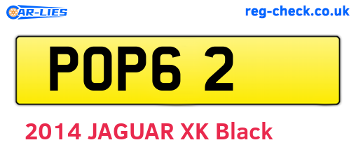 POP62 are the vehicle registration plates.