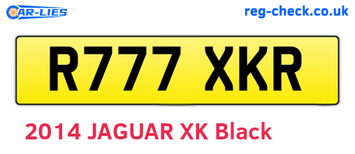 R777XKR are the vehicle registration plates.