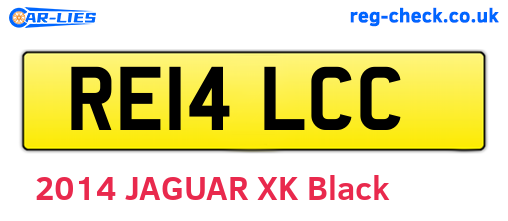 RE14LCC are the vehicle registration plates.