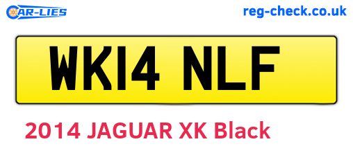 WK14NLF are the vehicle registration plates.