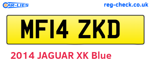 MF14ZKD are the vehicle registration plates.