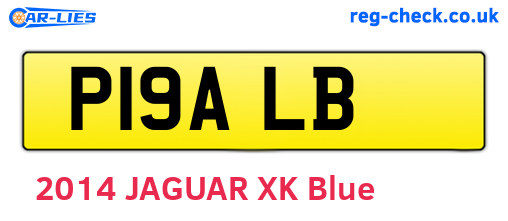 P19ALB are the vehicle registration plates.
