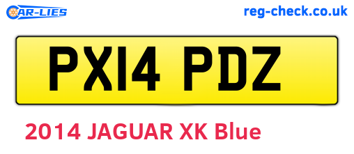 PX14PDZ are the vehicle registration plates.