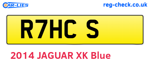R7HCS are the vehicle registration plates.
