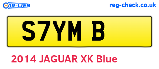 S7YMB are the vehicle registration plates.
