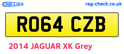RO64CZB are the vehicle registration plates.