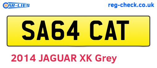 SA64CAT are the vehicle registration plates.