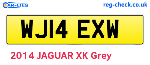 WJ14EXW are the vehicle registration plates.