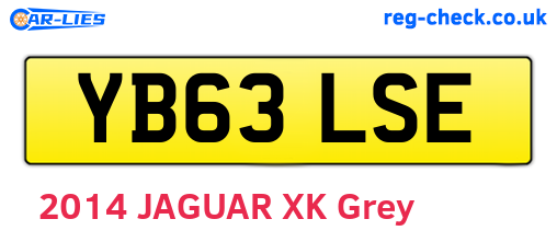 YB63LSE are the vehicle registration plates.