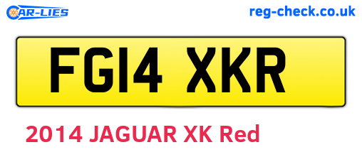 FG14XKR are the vehicle registration plates.
