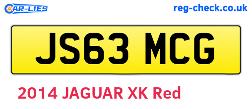 JS63MCG are the vehicle registration plates.