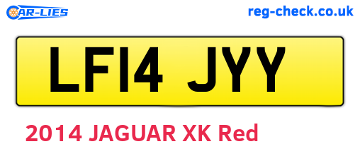 LF14JYY are the vehicle registration plates.