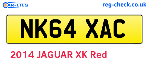 NK64XAC are the vehicle registration plates.