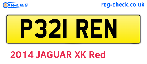 P321REN are the vehicle registration plates.