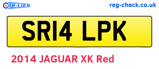 SR14LPK are the vehicle registration plates.