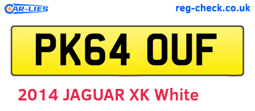 PK64OUF are the vehicle registration plates.