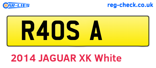 R4OSA are the vehicle registration plates.
