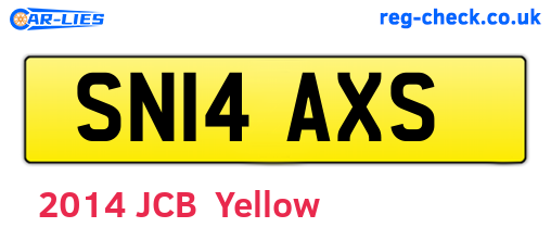 SN14AXS are the vehicle registration plates.