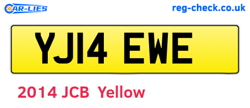 YJ14EWE are the vehicle registration plates.