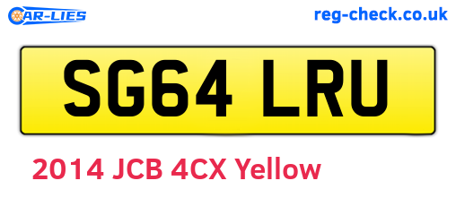 SG64LRU are the vehicle registration plates.