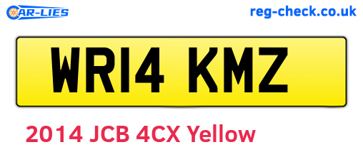 WR14KMZ are the vehicle registration plates.