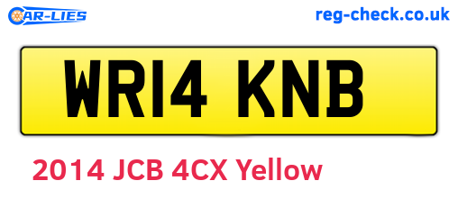 WR14KNB are the vehicle registration plates.
