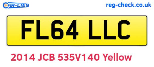 FL64LLC are the vehicle registration plates.