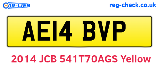 AE14BVP are the vehicle registration plates.