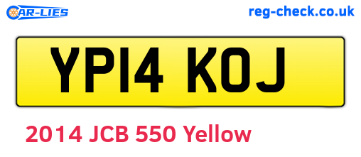 YP14KOJ are the vehicle registration plates.