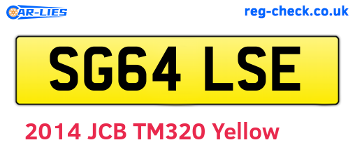 SG64LSE are the vehicle registration plates.