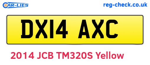 DX14AXC are the vehicle registration plates.