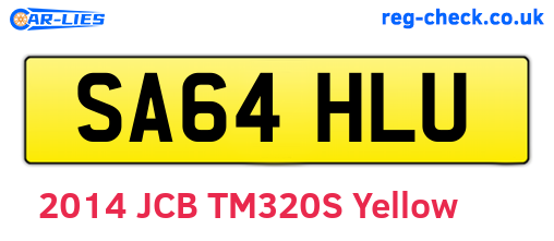 SA64HLU are the vehicle registration plates.