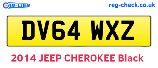 DV64WXZ are the vehicle registration plates.