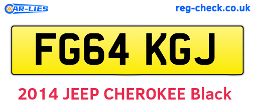 FG64KGJ are the vehicle registration plates.