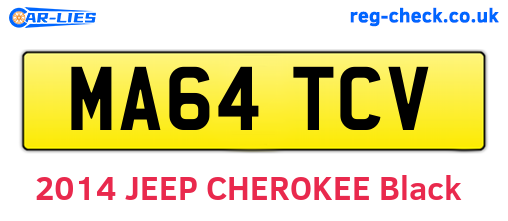 MA64TCV are the vehicle registration plates.