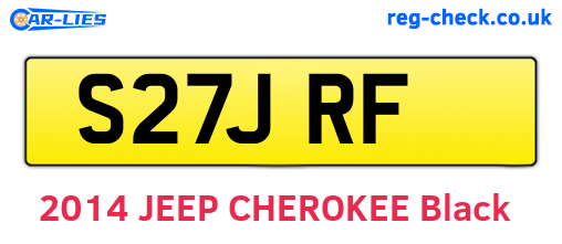 S27JRF are the vehicle registration plates.