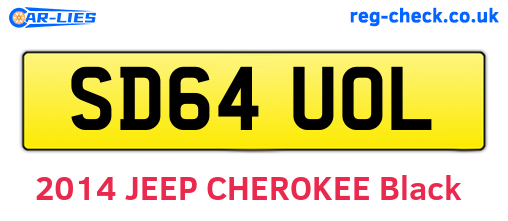 SD64UOL are the vehicle registration plates.