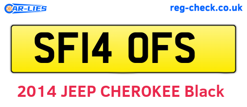 SF14OFS are the vehicle registration plates.