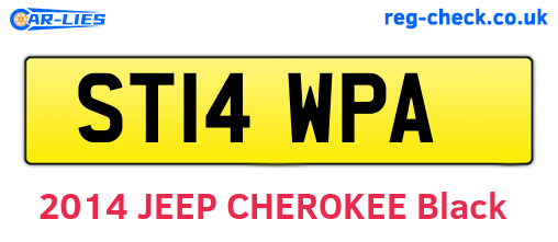 ST14WPA are the vehicle registration plates.