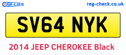 SV64NYK are the vehicle registration plates.