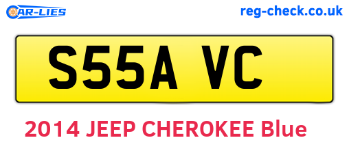 S55AVC are the vehicle registration plates.