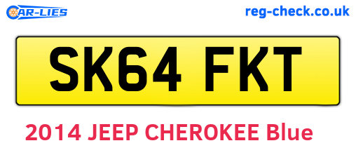 SK64FKT are the vehicle registration plates.
