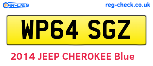 WP64SGZ are the vehicle registration plates.