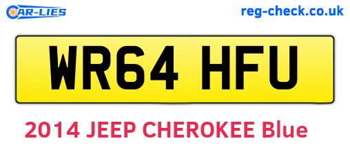 WR64HFU are the vehicle registration plates.