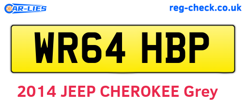 WR64HBP are the vehicle registration plates.