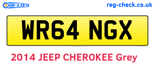 WR64NGX are the vehicle registration plates.