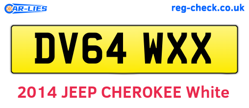 DV64WXX are the vehicle registration plates.