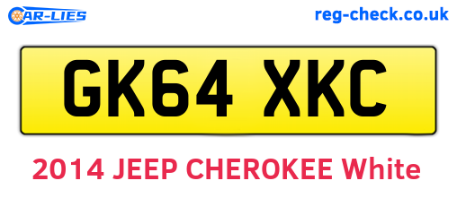 GK64XKC are the vehicle registration plates.